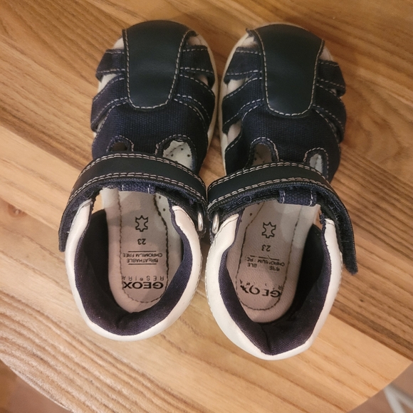 Geox B Elthan Boy Sandals size 23 (US 7) In Navy Blue - Picture 5 of 9